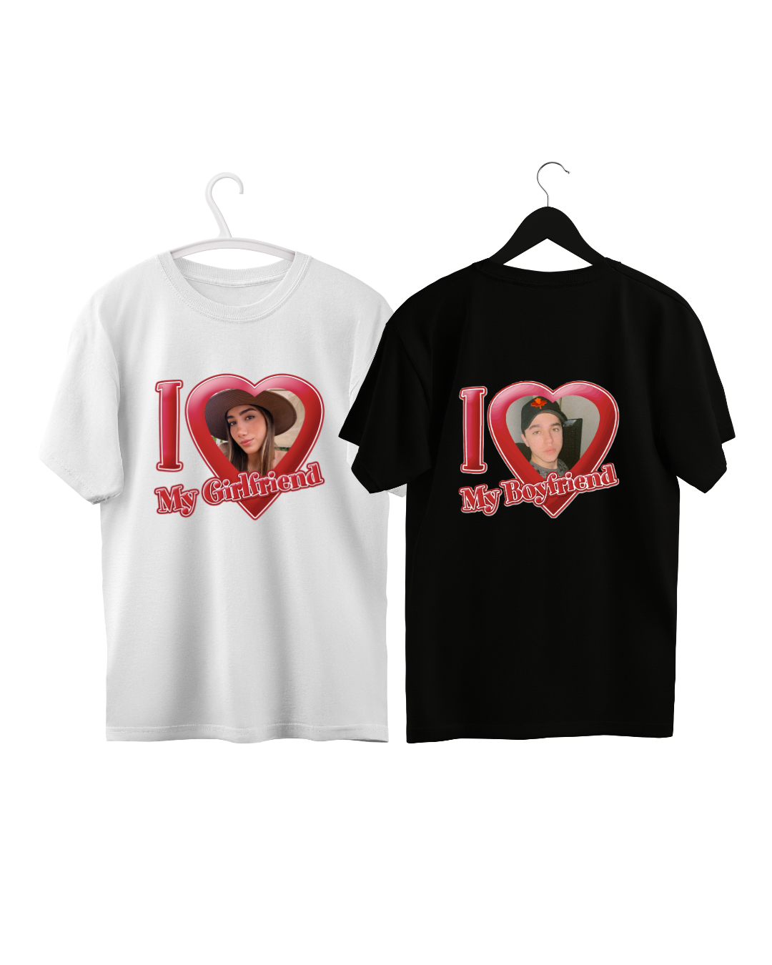 Dúo de playeras I Love My BF I Love my GF Diseño 1