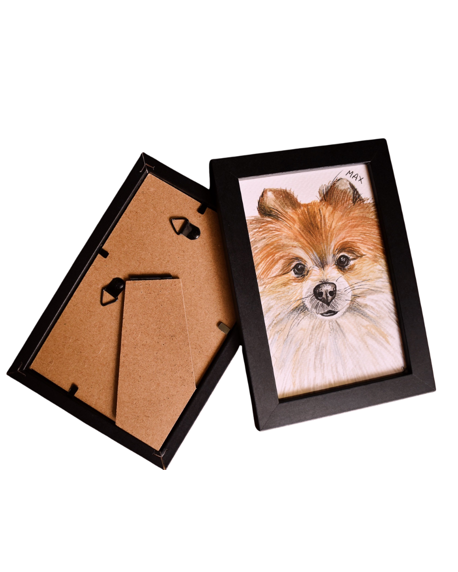 Cuadro decorativo de 1 mascota enmarcado