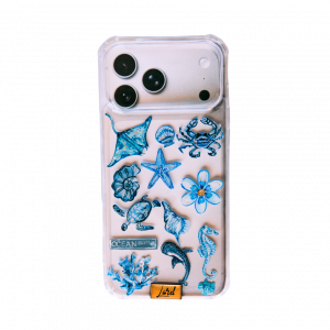 Handmade blue stickers